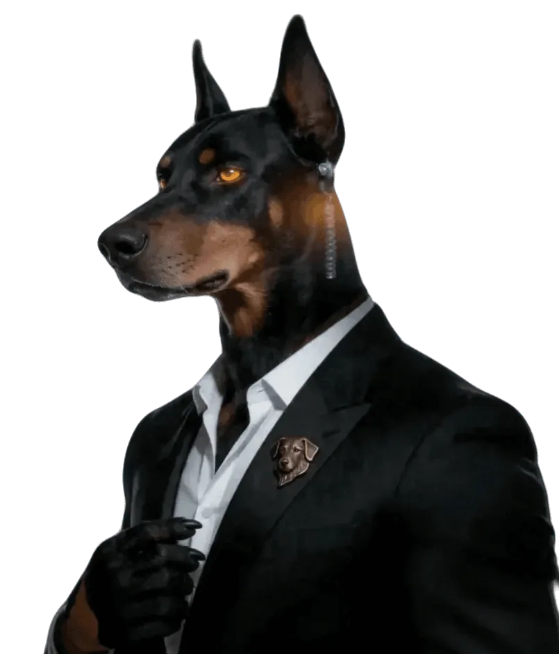 穿西裝的杜賓犬防火旺 AI 守衛